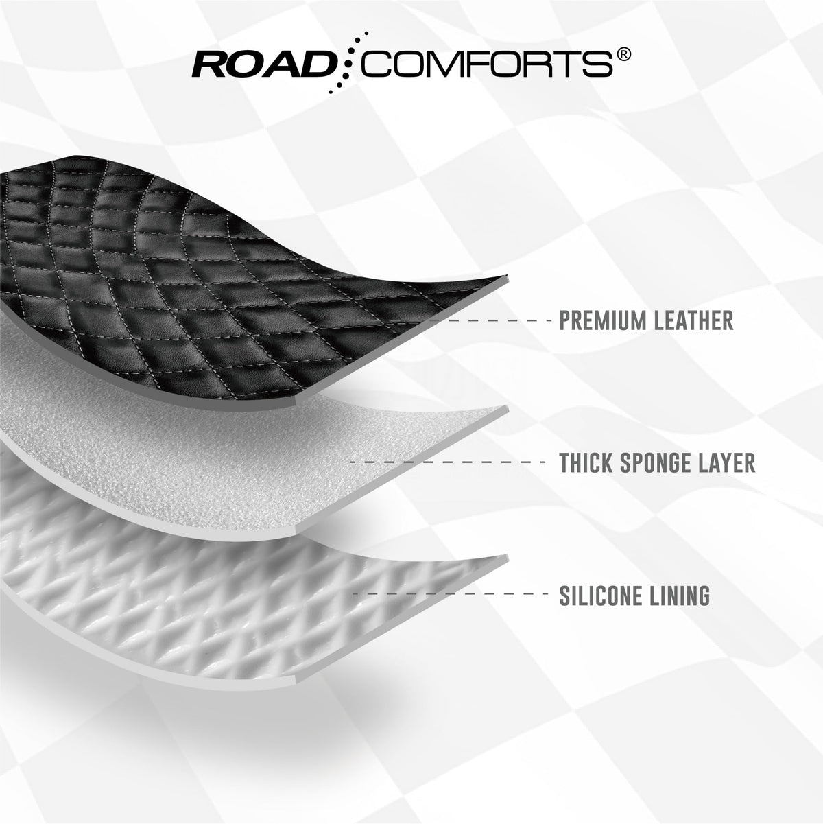 Road Comforts label and inner rubber ring highlighting anti-slip protection