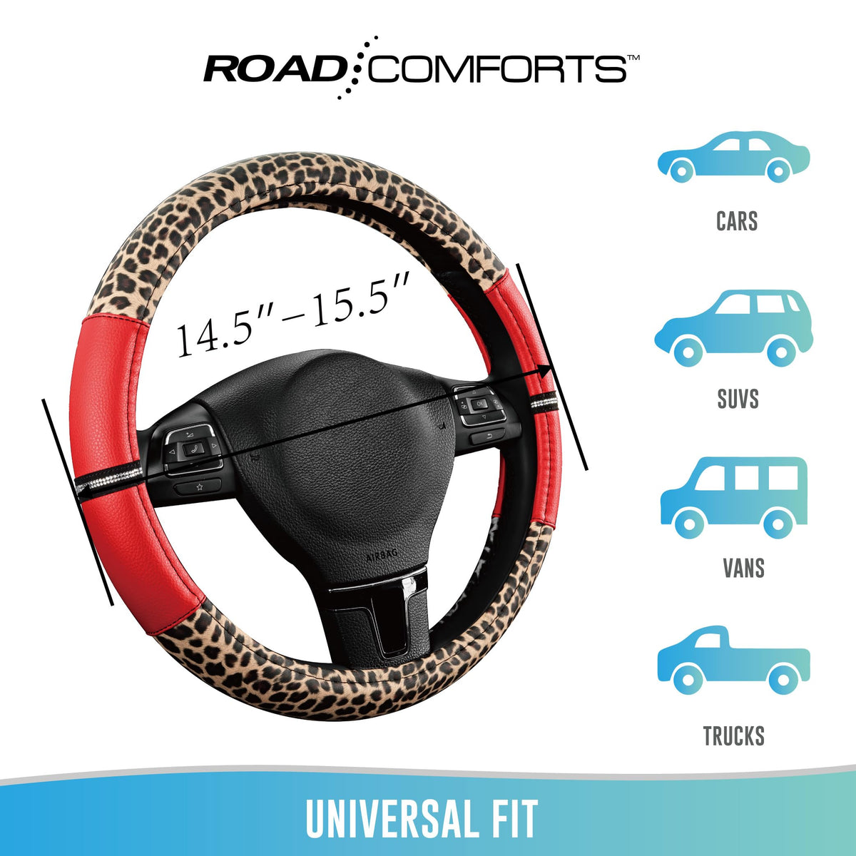 Road Comforts rhinestone and stitching detail adding stylish durable accent