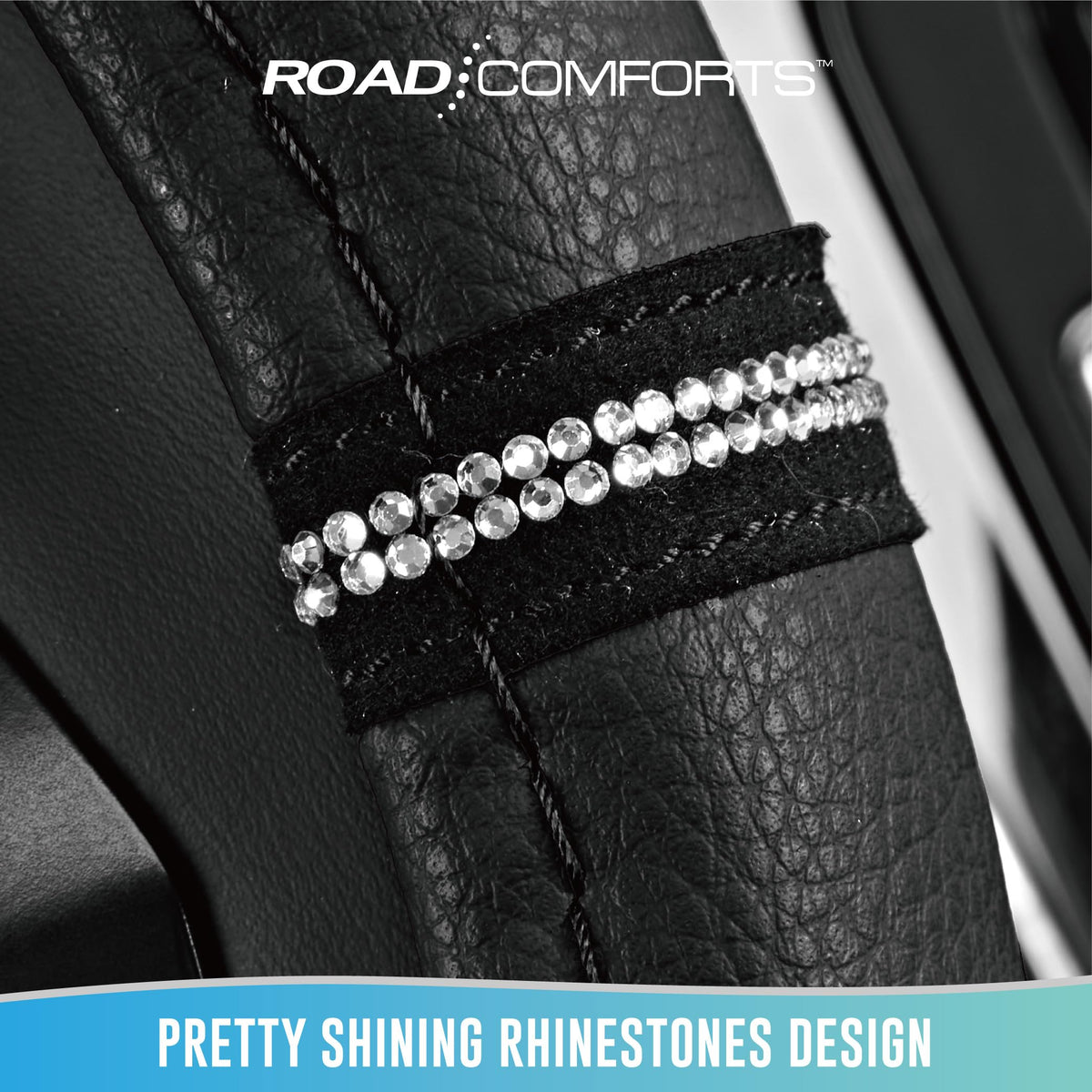 Road Comforts texture detail of leopard PVC leather, easy to clean benefit