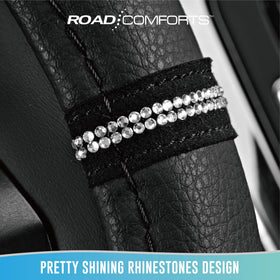 Road Comforts texture detail of leopard PVC leather, easy to clean benefit