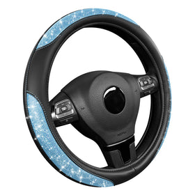 Road Comforts front view showing light blue glitter cover and elegant look
