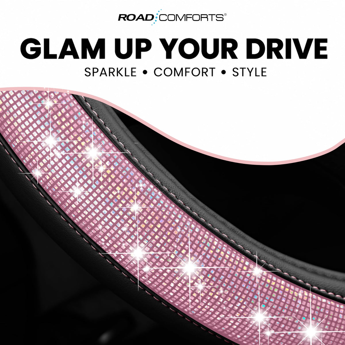 Road Comforts rubber inner ring detail, anti-slip core secures cover in place