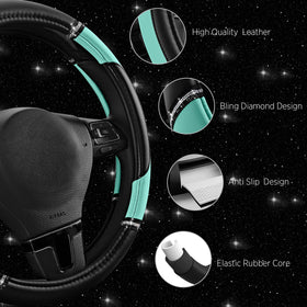 Road Comforts multi-element stitching and rhinestones showing style and reinforced durability