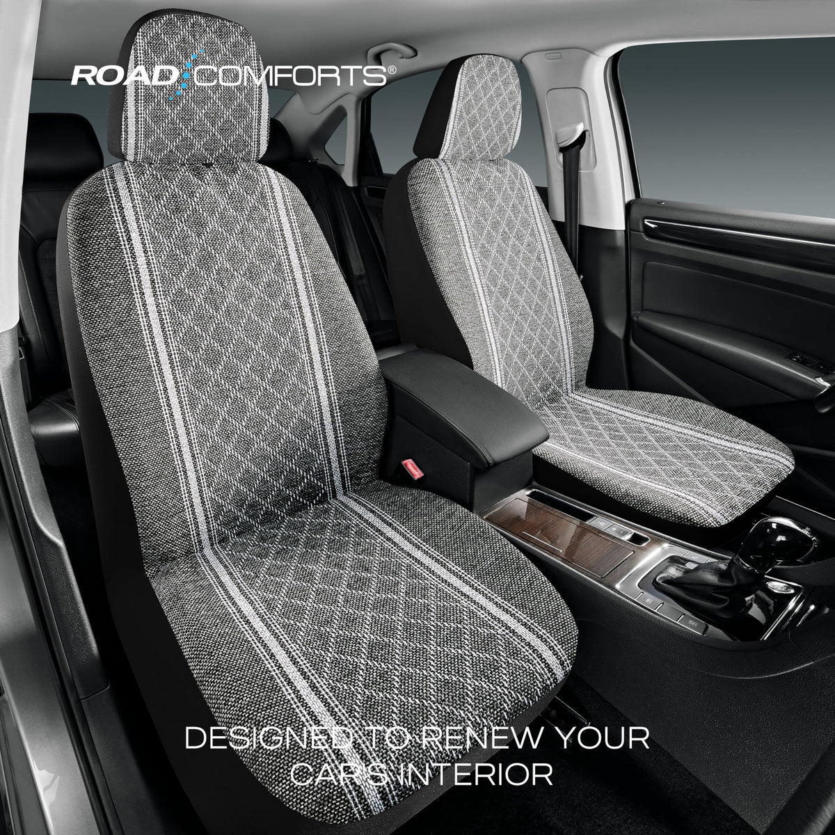 Road Comforts close-up of diamond jacquard weave highlighting premium texture