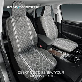 Road Comforts close-up of diamond jacquard weave highlighting premium texture