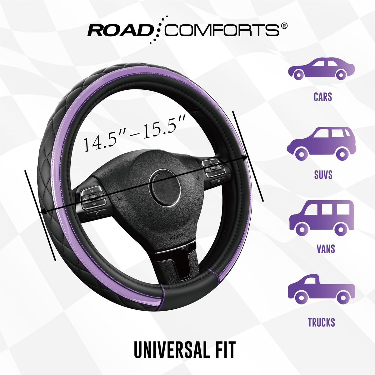 Road Comforts cover warmed during installation for easier stretch and snug fit