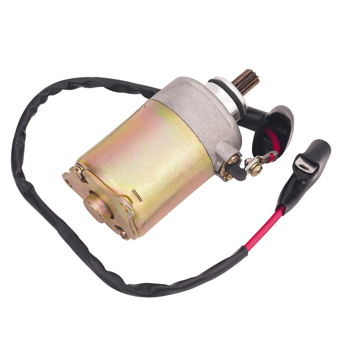 Road Passion starter size comparison next to battery showing scale