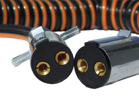 ROAD SUPERIOR TRUCK PARTS buffalo plug close-up with spring guard for secure, strain-resistant connection