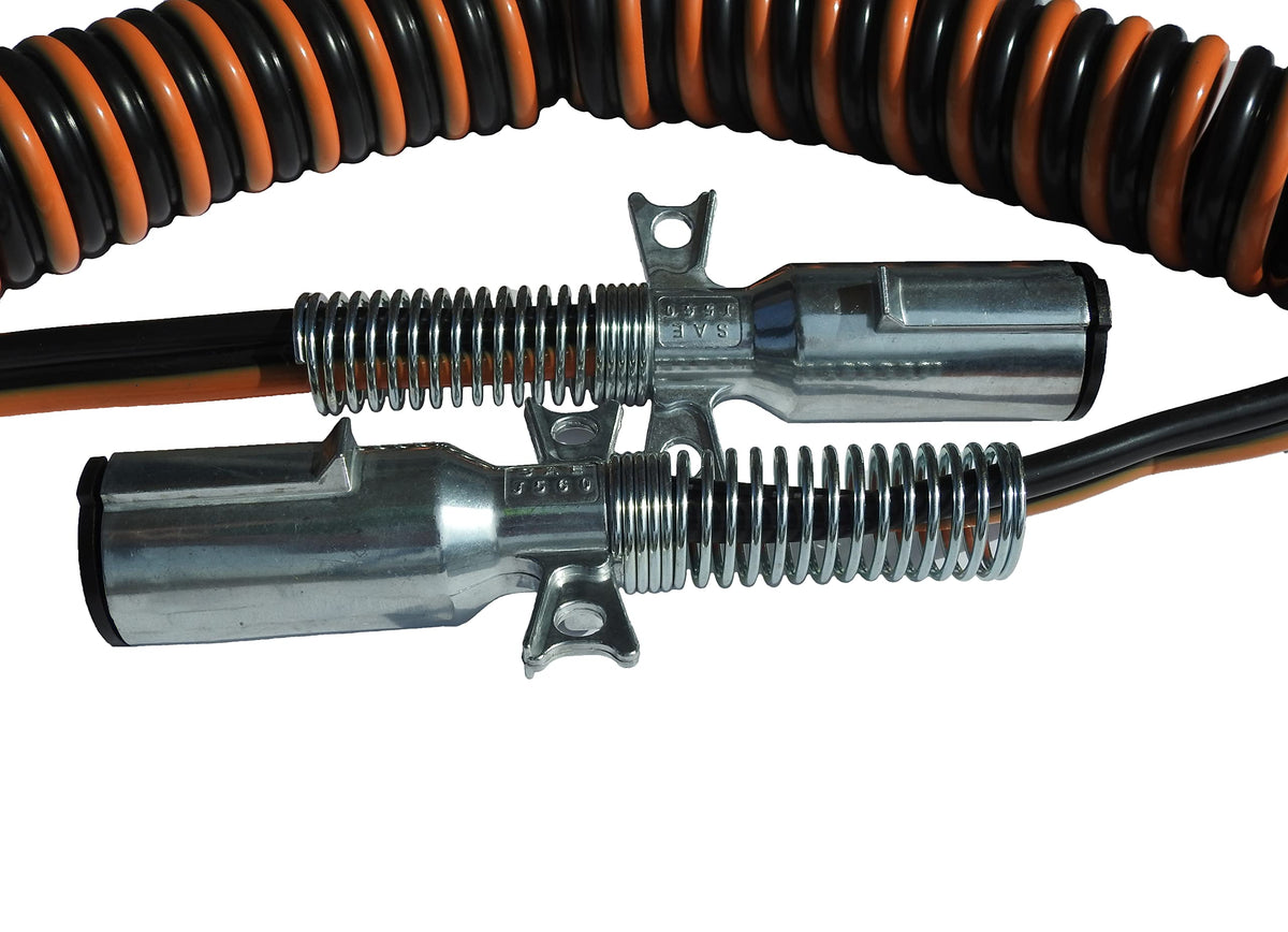 ROAD SUPERIOR TRUCK PARTS cable in use on truck tailgate demonstrating easy hookup and reliable power