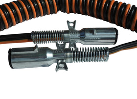 ROAD SUPERIOR TRUCK PARTS cable in use on truck tailgate demonstrating easy hookup and reliable power