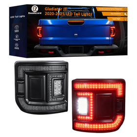 RoadandLord front packaging showing complete Gladiator JT tail light kit benefit of plug-and-play