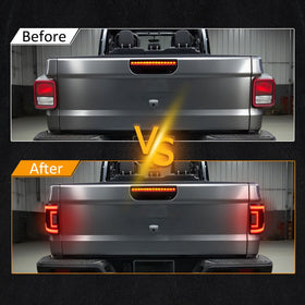 RoadandLord tail lights installed on Gladiator JT rear demonstrating modernized appearance