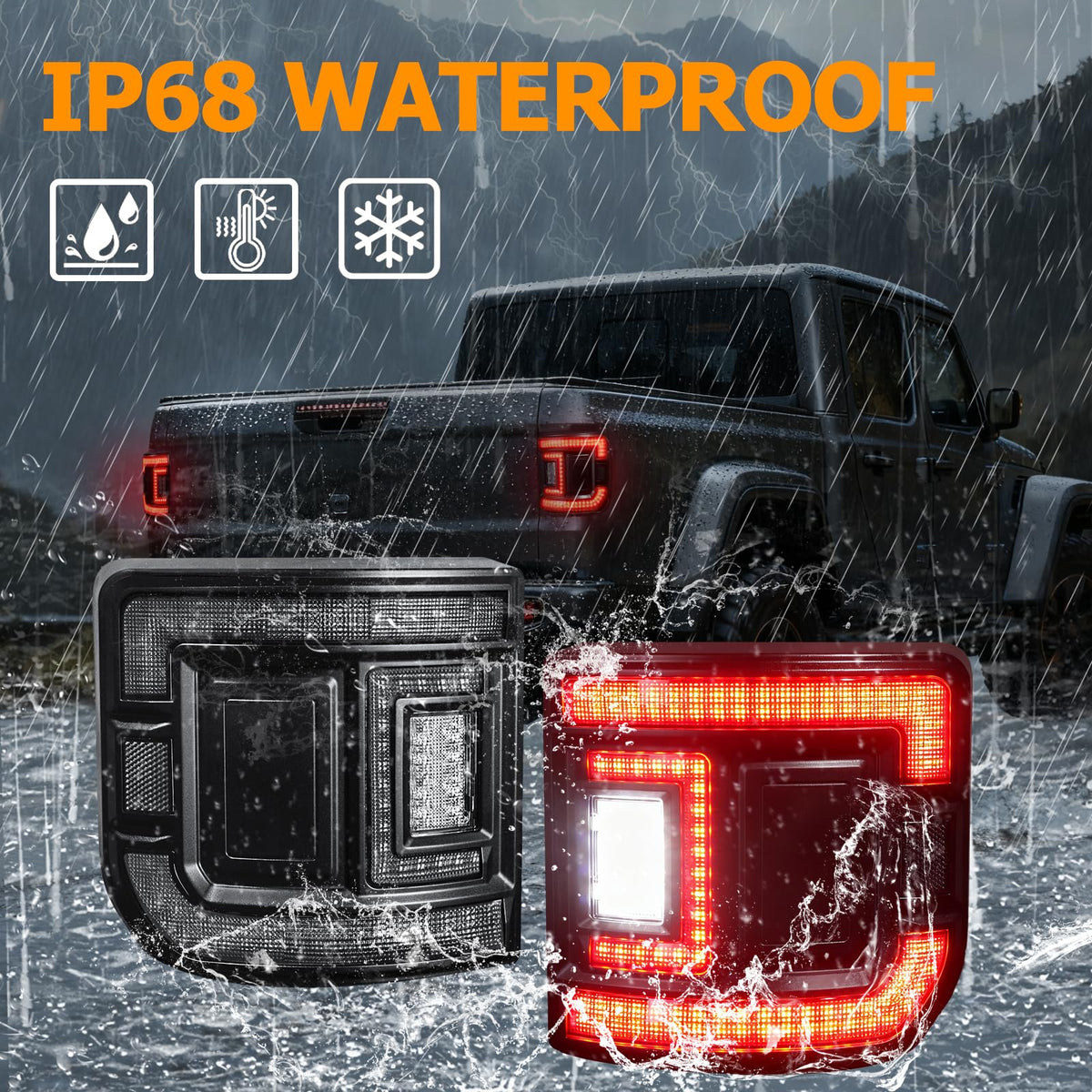 RoadandLord LED array detail displaying bright chips for clearer brake and signal visibility