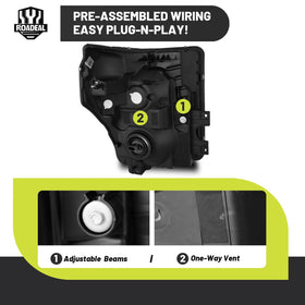ROADEAL H13 bulb and 3157 socket detail for quick plug-and-play replacement