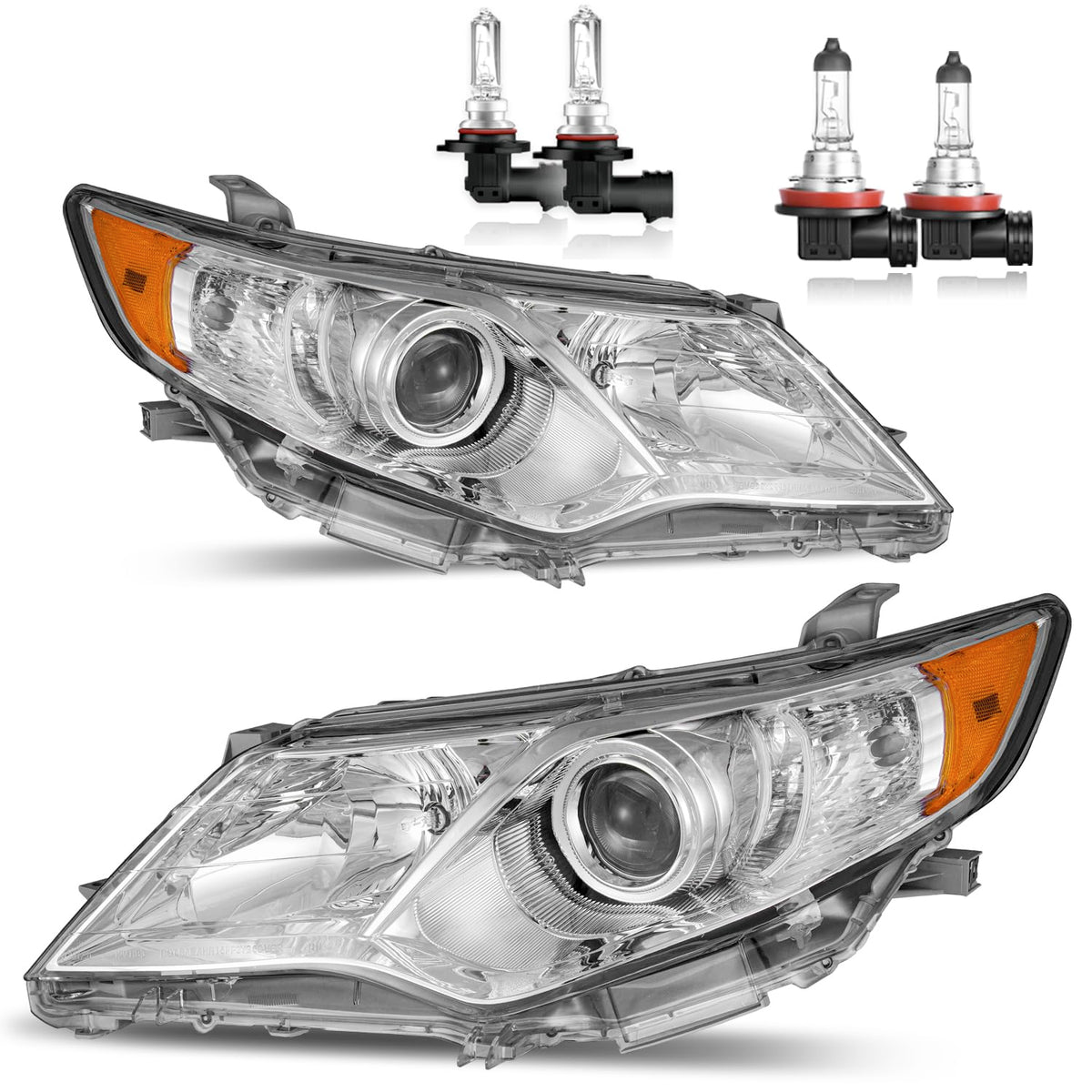 ROADEAL front view assembly showing exact Camry fit and improved visibility