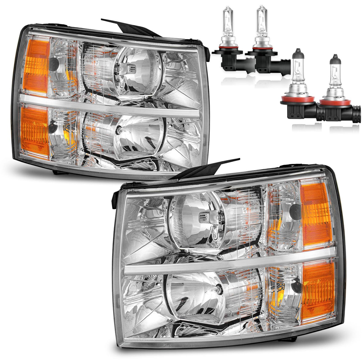 ROADEAL front view chrome headlight showing fit and finish benefits