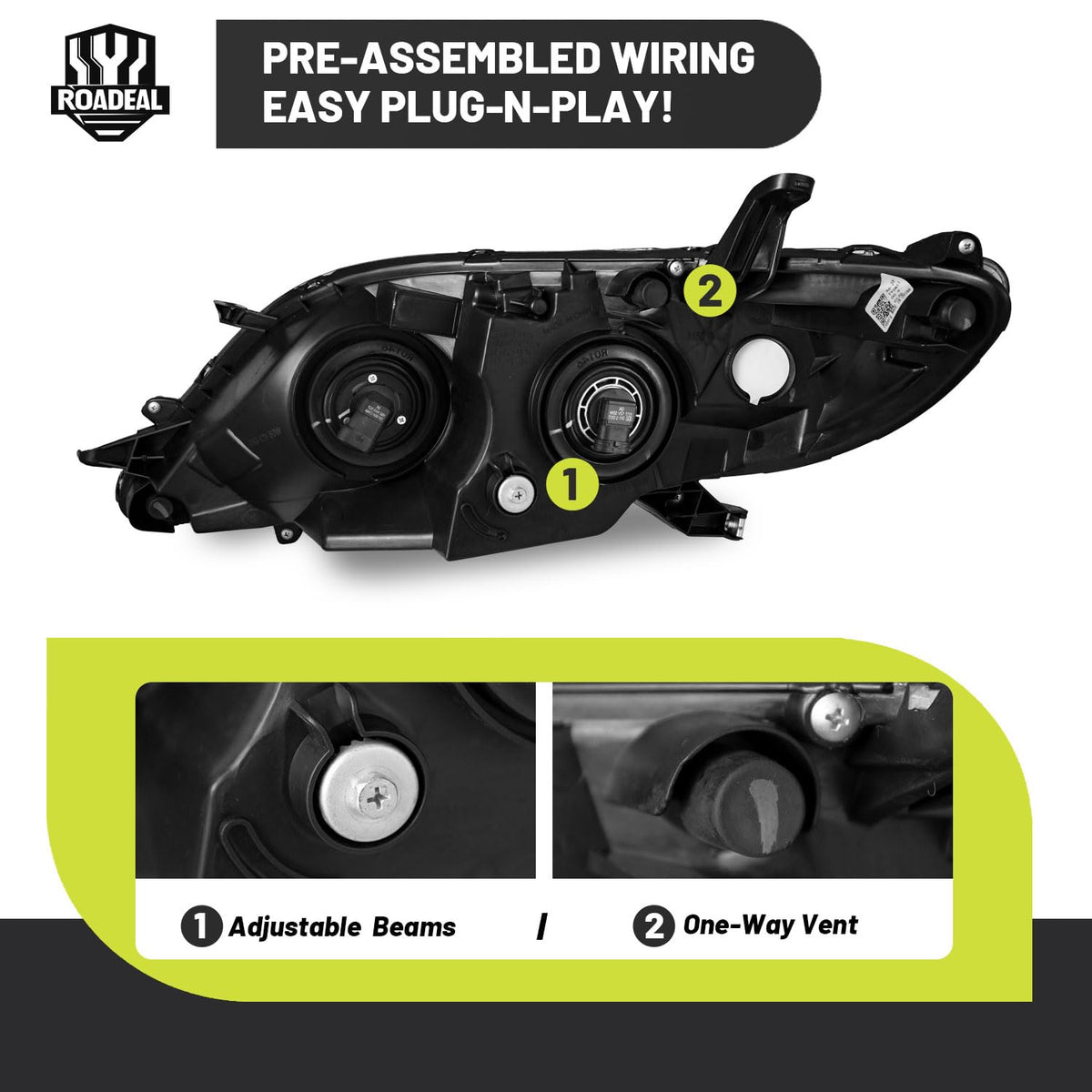 ROADEAL lens texture with UV coating for clarity and longevity