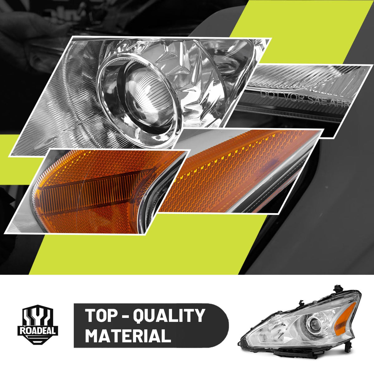 ROADEAL night beam demonstrating brighter road illumination and improved safety