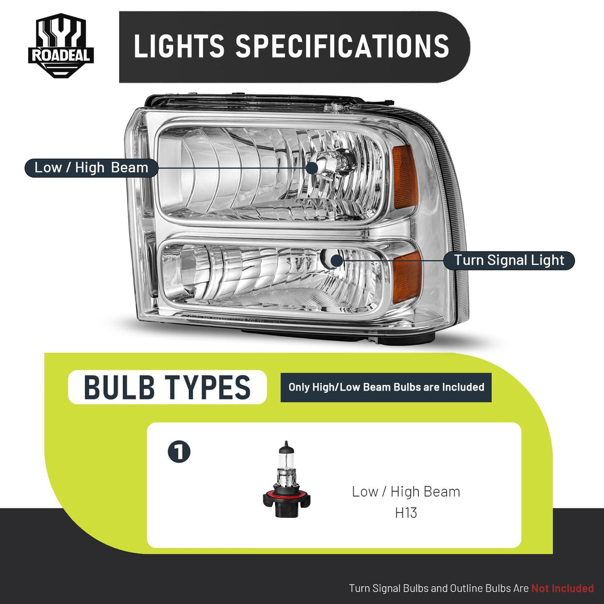 ROADEAL reflector detail demonstrating brighter beam efficiency