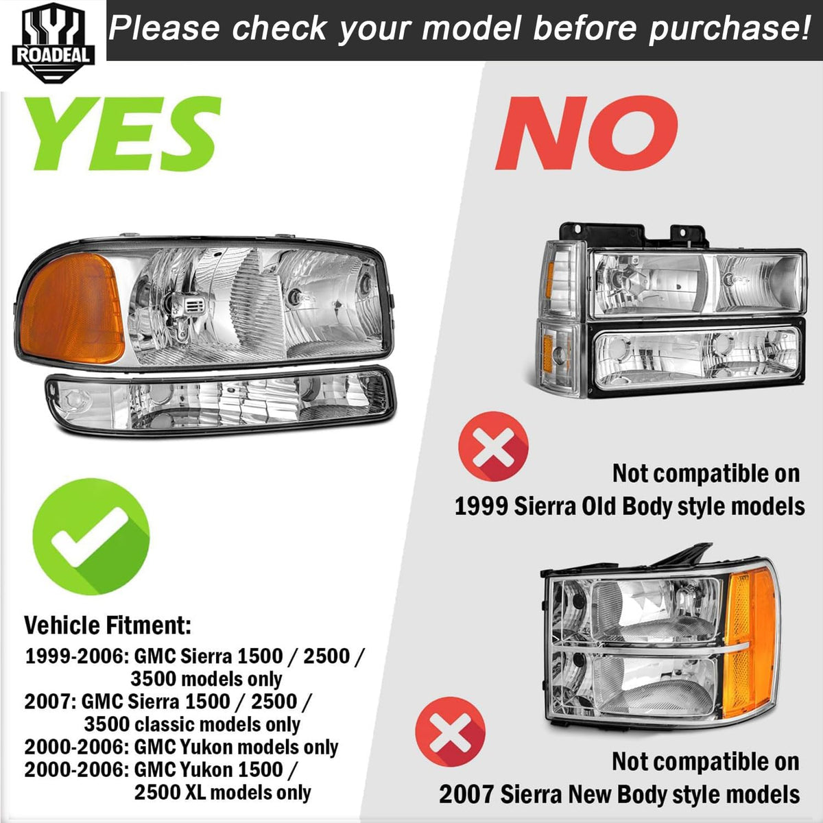 ROADEAL side angle highlighting mounting points and exact OEM fit for quick replacement