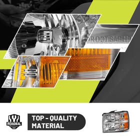 ROADEAL headlight next to a ruler showing exact size and fitment confidence