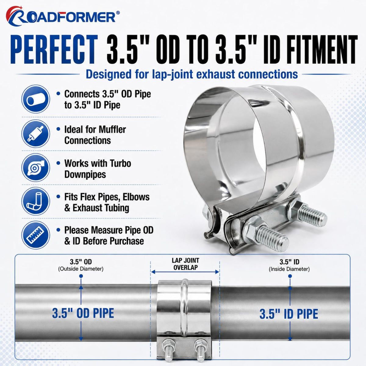 ROADFORMER close-up of stainless steel band showing corrosion-resistant texture and durability