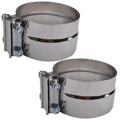 ROADFORMER front view of two 5 inch clamps showing packaging and durability