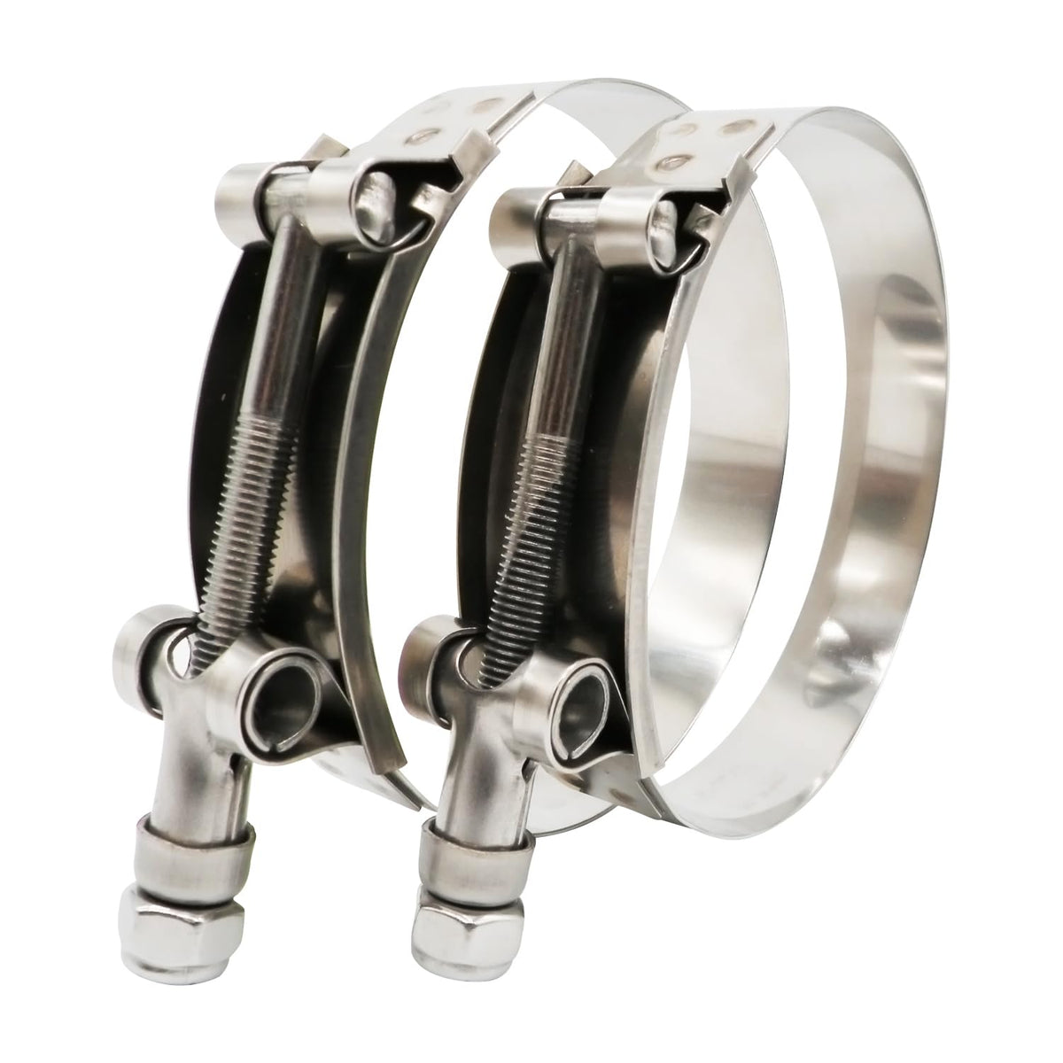 ROADFORMER front view of 6" T-bolt clamp showing build and fit benefits