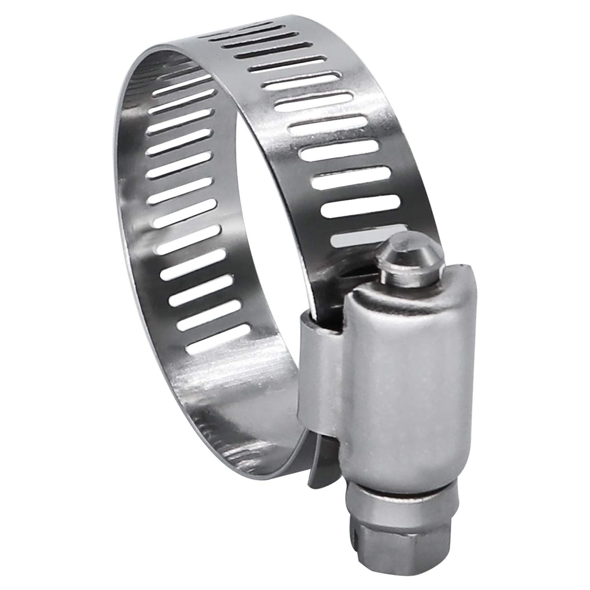 ROADFORMER clamp installed on rubber hose showing a leak‑resistant connection