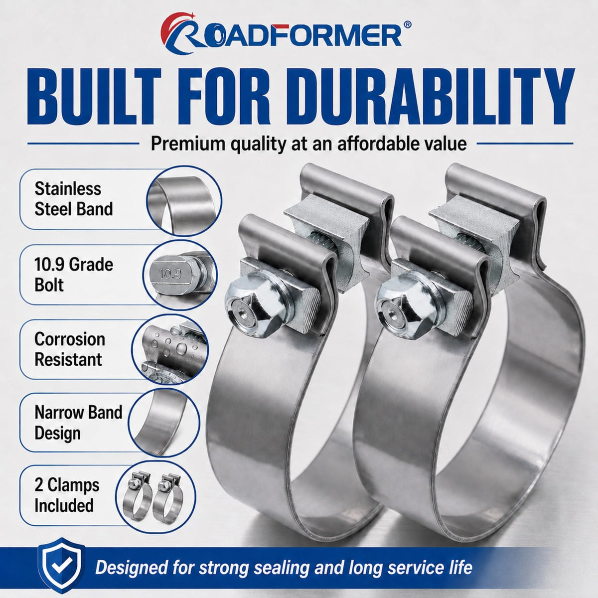 ROADFORMER narrow band profile showing neat fit in tight spaces