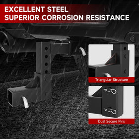 ROADGIVE hitch installed on truck receiver demonstrating secure fit and towing readiness