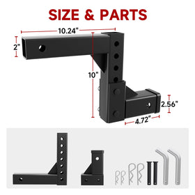 ROADGIVE hitch connected to trailer illustrating proper alignment and safer hauling