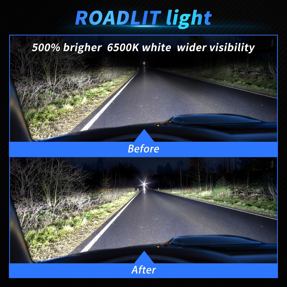 ROADLIT cooling fan detail showing active thermal management for longevity