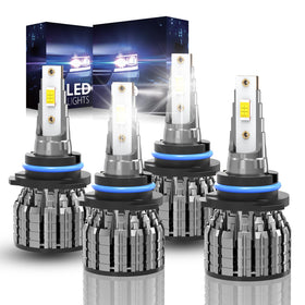 ROADLIT front packaging showing 4‑pack bulbs and model fitment, clear benefits for replacement