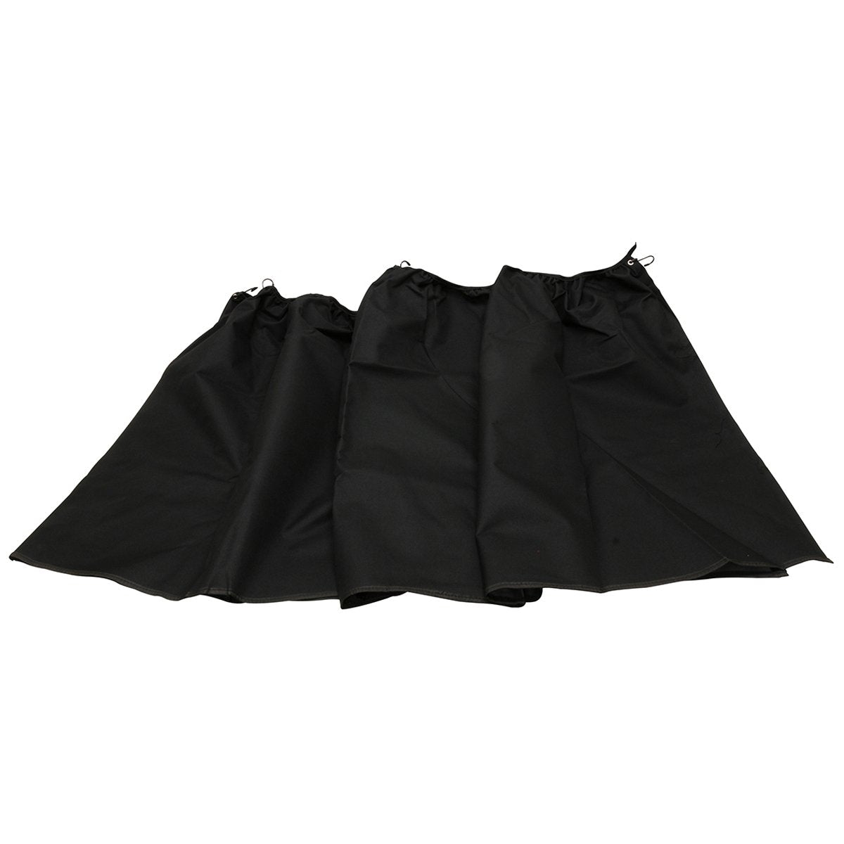 RoadPro front view of black privacy curtain showing full size and coverage benefit