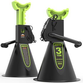 ROADTEK front view of jack stands showing sturdy pair and durable finish
