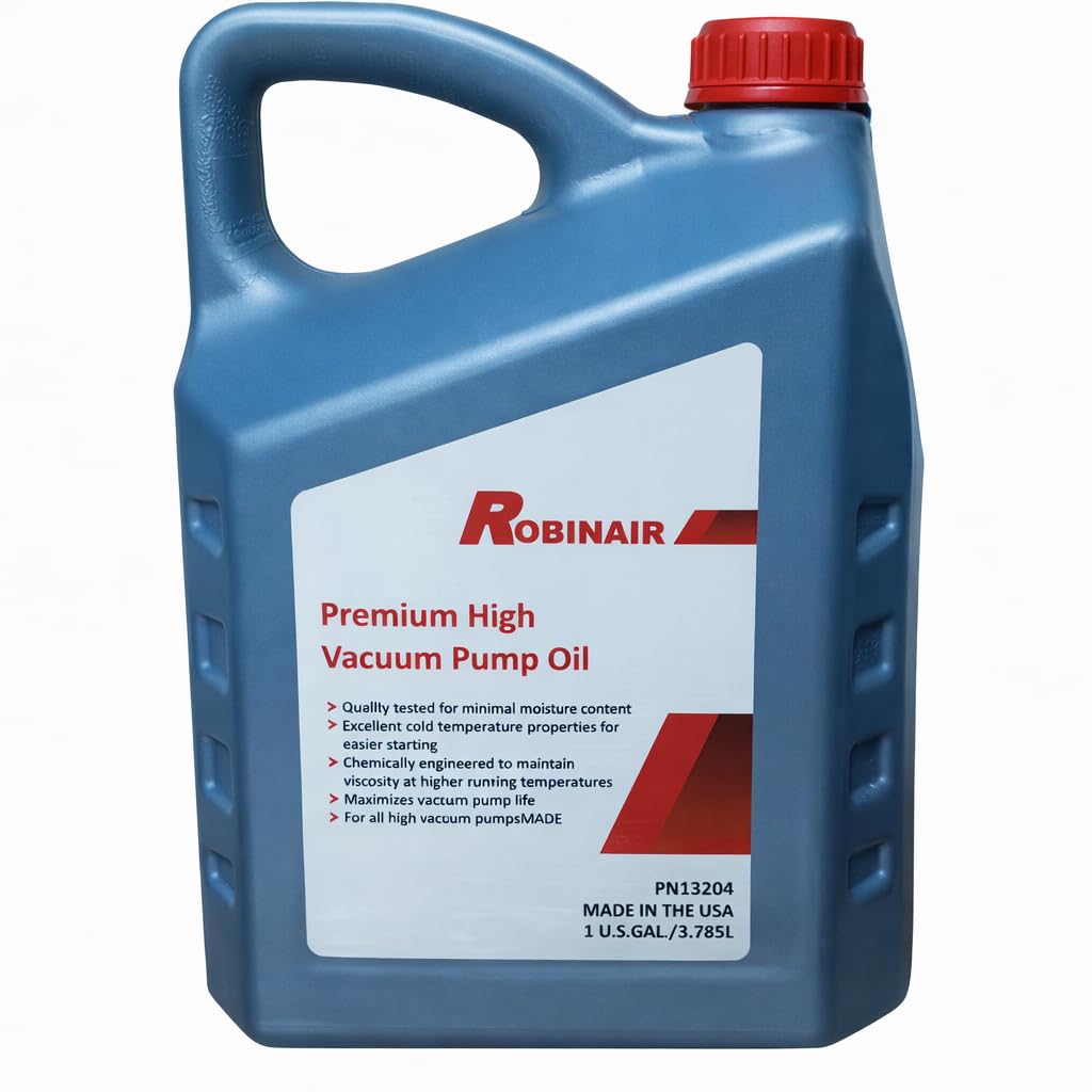 Robinair bottle on workshop bench with tools showing professional-grade product benefit