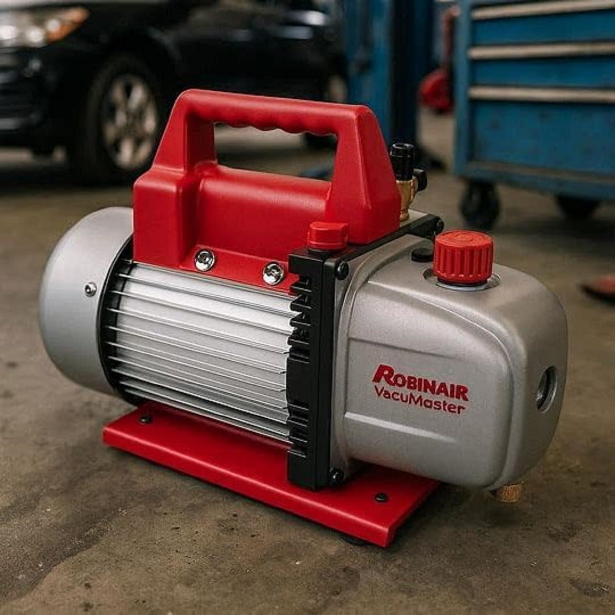 robinair 15500 placed on service truck bench during HVAC work showing real-world use benefits