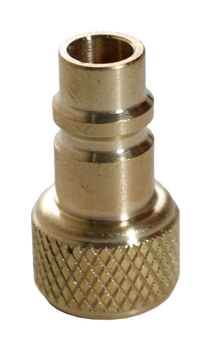 Robinair 16301 front view brass adapter showing threads and grip for reliable connections