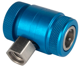 Robinair 18122 front view showing coupler and compact profile for tight spaces