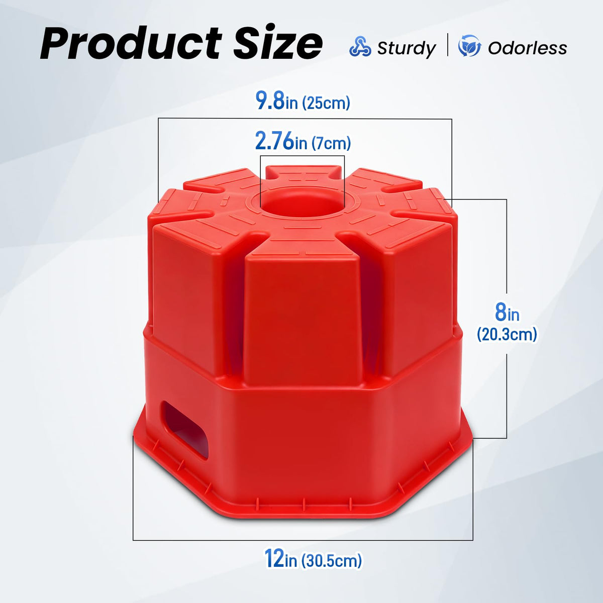 ROBLOCK underside drainage holes detail preventing standing water