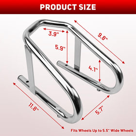 ROBLOCK closeup of curved groove gripping tire for improved wheel security