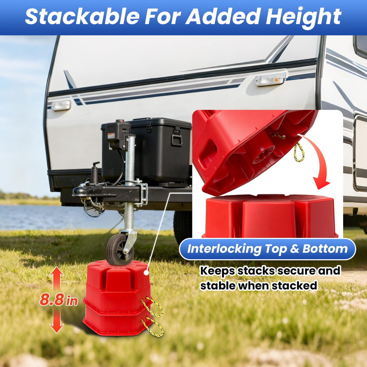 ROBLOck close-up of textured surface and drainage holes for weather resistance