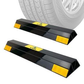 ROBLOCK front view showing 16-inch parking aid and two-pack for clear identification and convenience