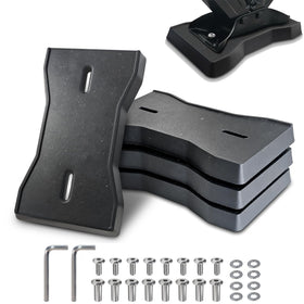 ROBLOK front view of 4-pack jack pads showing durable rubber and benefits
