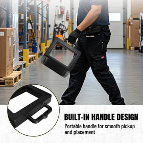 ROBLOCK built-in rubber handle for easy carrying and quick deployment
