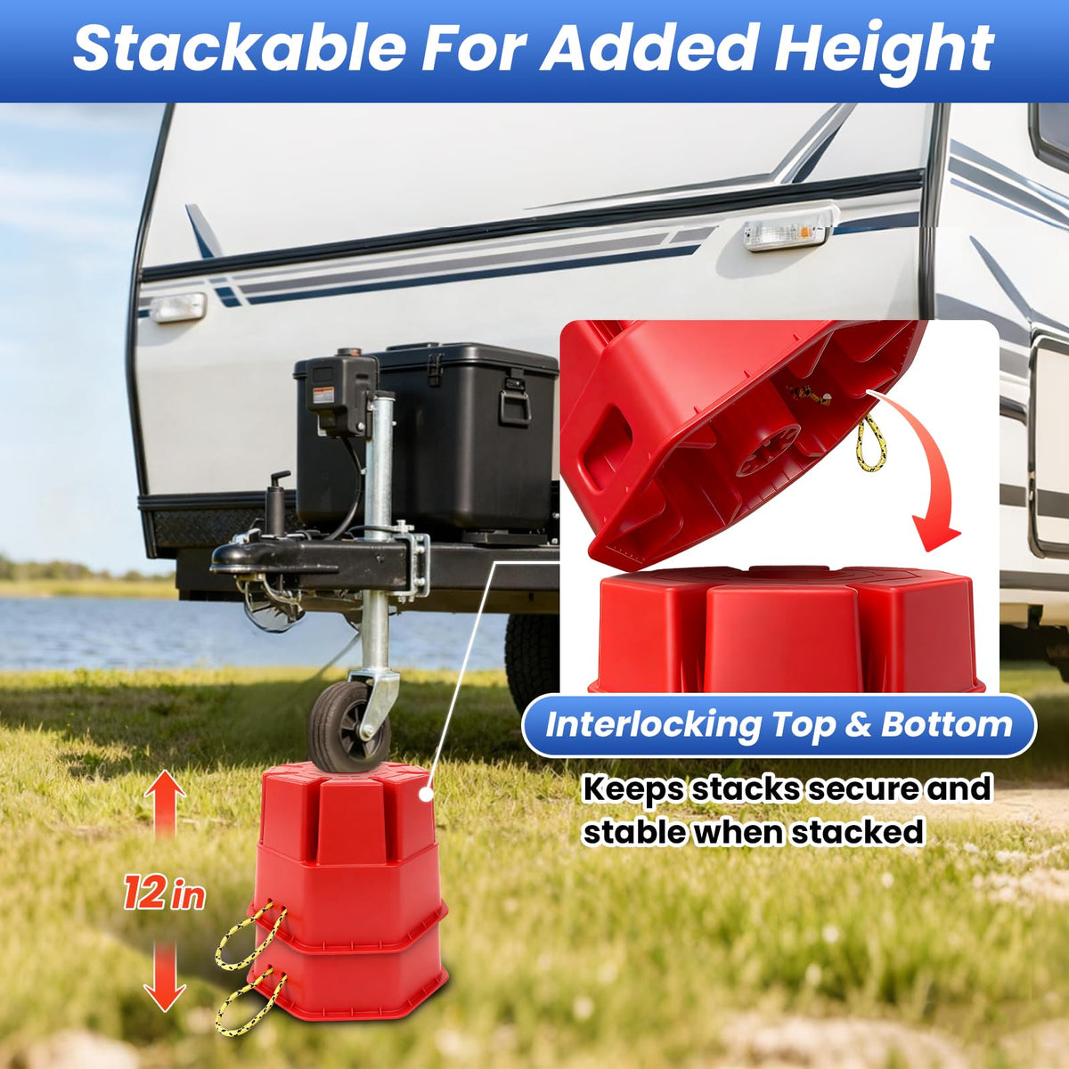 ROBLOCK handle and rope close-up for easy carrying and fast setup
