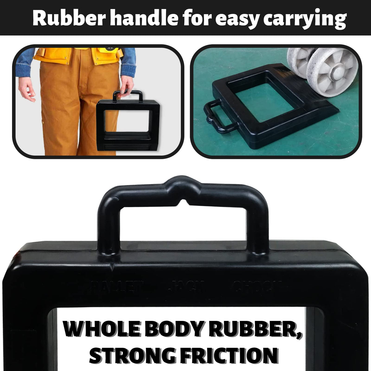 ROBLOck built-in handle closeup for easy carry and quick placement