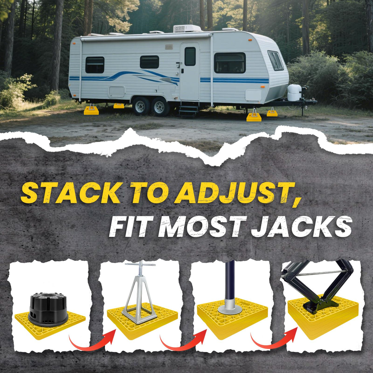 ROBLOK nested pads bundled with strap for compact storage