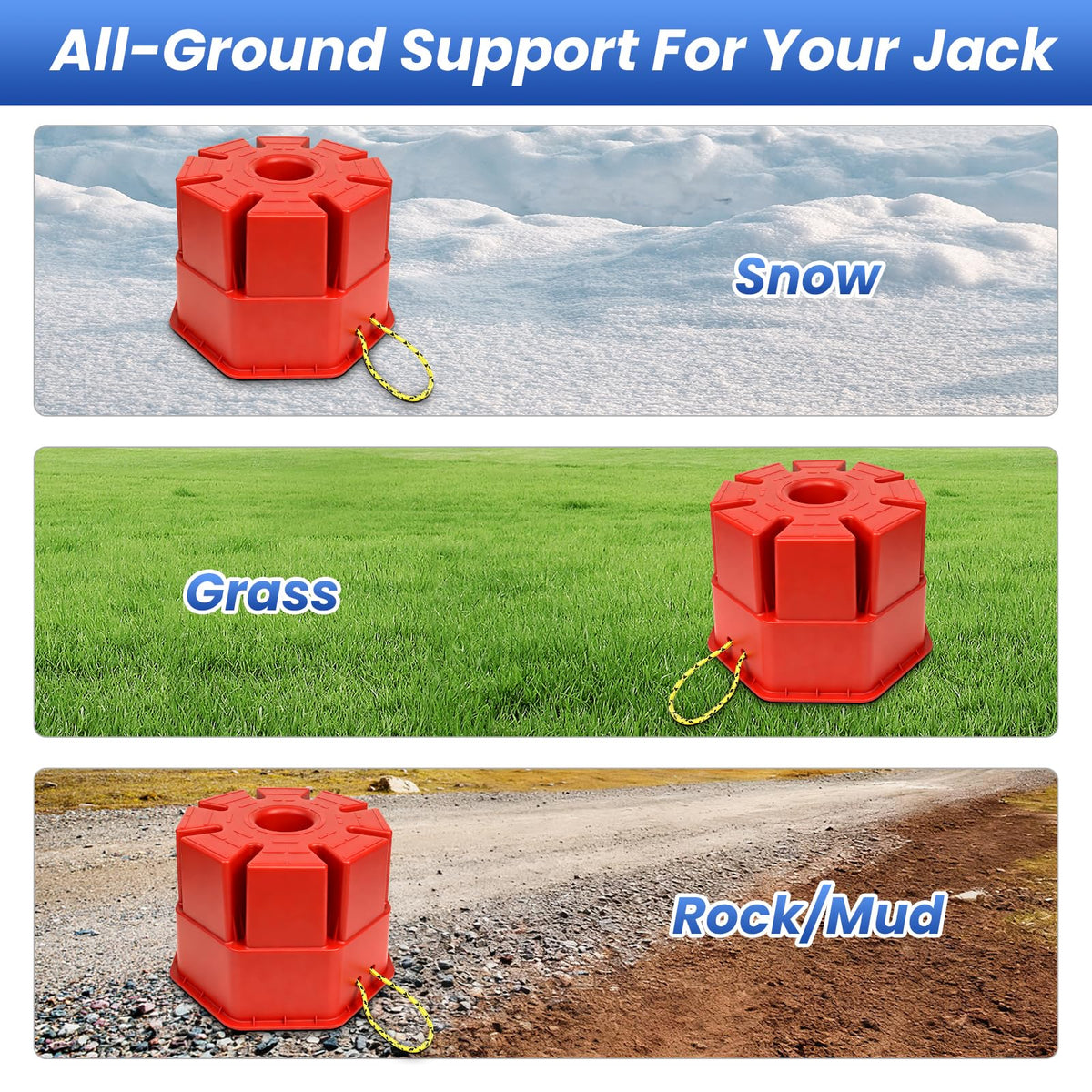 ROBLOCK placed on gravel to prevent sinking and maintain stability